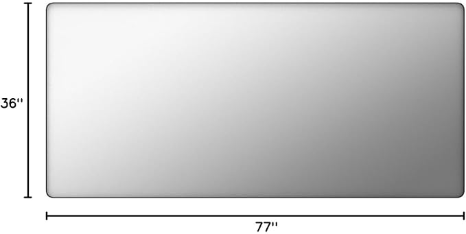 Black Bathroom Mirror 77X36 Inch, Black Metal Framed Mirror for Wall, Rounded Rectangle Matte Bathroom Vanity Mirror with Tempered Glass, Anti-Rust, Horizontal/Vertical