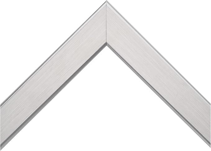 Frame My Mirror Silver Bathroom Mirror for Wall, 30" x 40" Satin Nickel Bathroom Vanity Mirror, Made in USA, Hangs Horizontally or Vertically, Ellis Design