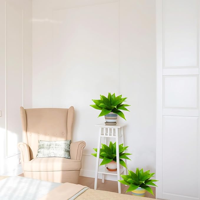 Agusbagli 2pcs Succulents Plants Artificial Aloe Plant, 14in Large Real Touch Succulents Unpotted Faux Agave Greenery Plants for DIY Home Wedding Garden Office Outdoor Decoration