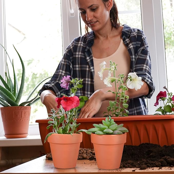 Hoolerry 120 Pcs 3 Inch Terracotta Pots Mini Clay Flower Pots with Drainage Hole, Succulent Planters for Indoor Outdoor Plants DIY Crafts Home Garden