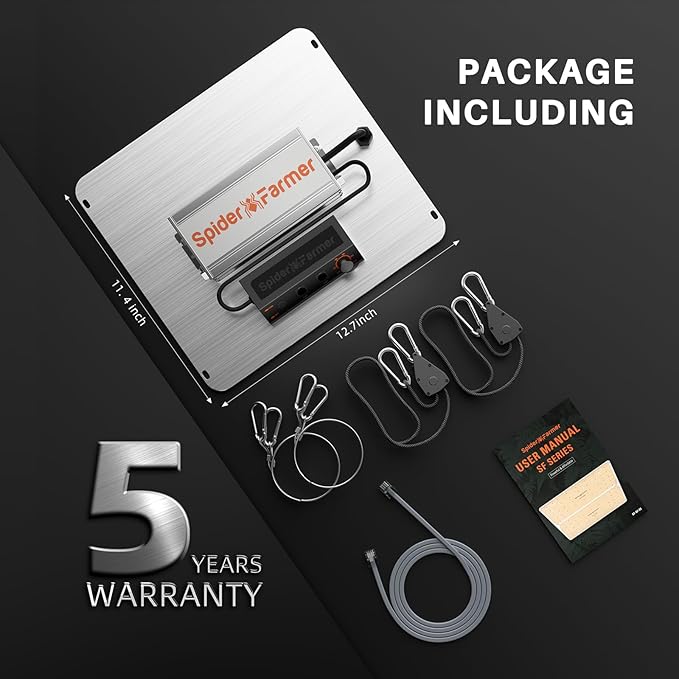 Spider Farmer SF1000-2Pack, Samsung LM301H EVO Led Grow Light, Full Spectrum Plant Light, Dimmable & High Efficiency & Deeper Penetration Lamps for Seed Starting Vegetables Bloom in 2x4 Grow Tent