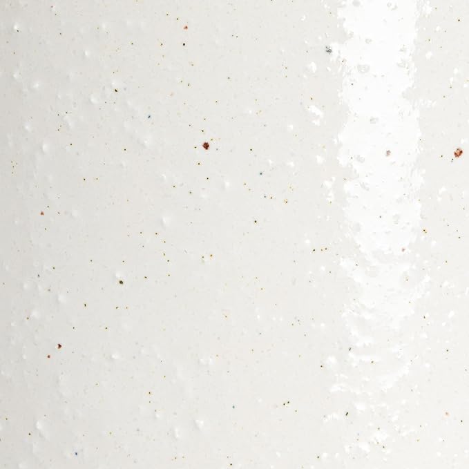 Bloomingville Small White Stoneware Flower Pot with Black Metal Stand (Set of 2 Pieces)