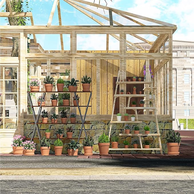 Fcacti 8 Inch Clay Pot for Plant with Saucer - 3 Pack Large Terra Cotta Plant Pot with Drainage Hole, Clay Planters Pot, Terracotta Pot for Indoor Outdoor Plant