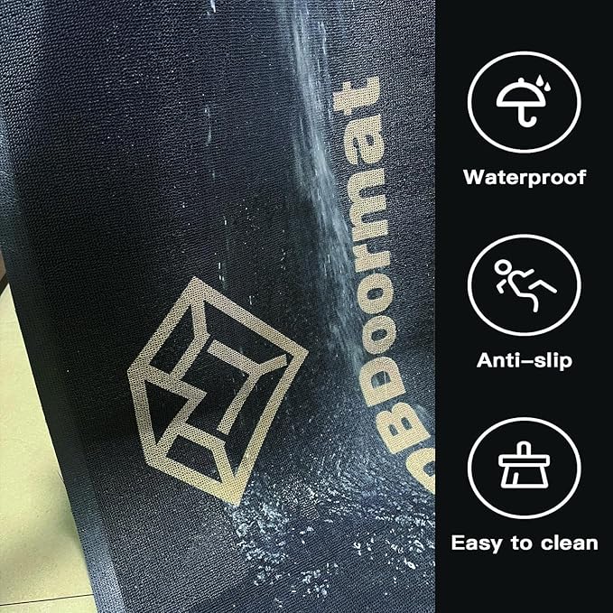 Custom Personalized Commercial Floor Mat with Any Logo Entryway Rugs Welcome Doormat Entrance Carpet for Business Home Indoor/Outdoor Non-Slip Washable Durable Wear Resistance