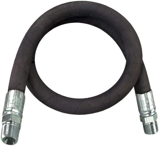 1/4" x 72" Hydraulic Hose Assembly - Male x Male NPTF Pipe Thread Fittings Crimped (2-Wire, 100R16AT)