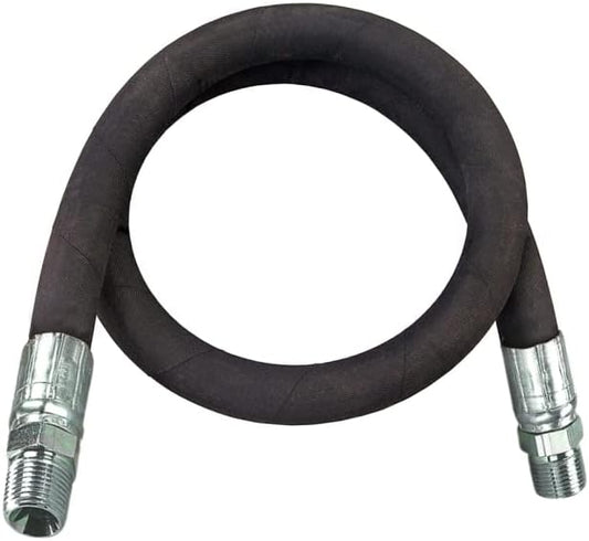 1/4" x 72" Hydraulic Hose Assembly - Male x Male NPTF Pipe Thread Fittings Crimped (2-Wire, 100R16AT)