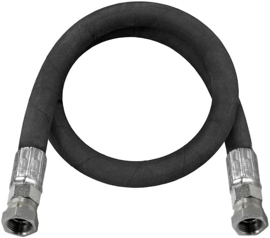 3/4" x 24" Hydraulic Hose Assembly - Female x Female NPTF Pipe Thread Fittings Crimped (2-Wire, 100R2AT)