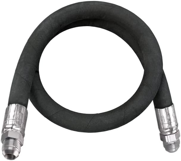 3/8" x 96" Hydraulic Hose Assembly - Male x Male JIC 37 Degree Fittings Crimped (2-Wire, 100R2AT)
