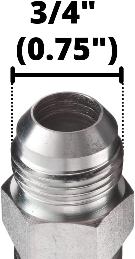 1/2" x 48" Hydraulic Hose Assembly - Male x Male JIC 37 Degree Fittings Crimped (2-Wire, 100R2AT)