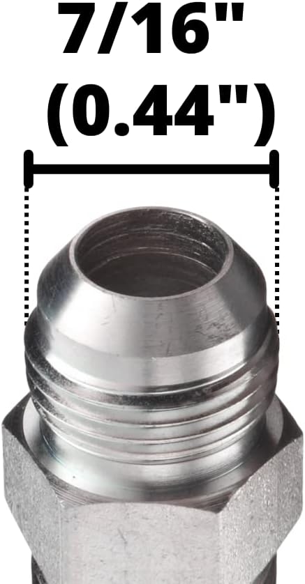 1/4" x 24" Hydraulic Hose Assembly - Male x Male JIC 37 Degree Fittings Crimped (2-Wire, 100R2AT)