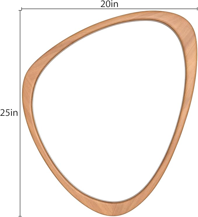 WallBeyond Asymmetrical Mirror, Irregular Wall Mirror for Bathroom, Wall Mirrors Decorative for Bedroom Living Room Entryway Hall, Unique Wall Mirror 25" x 20"