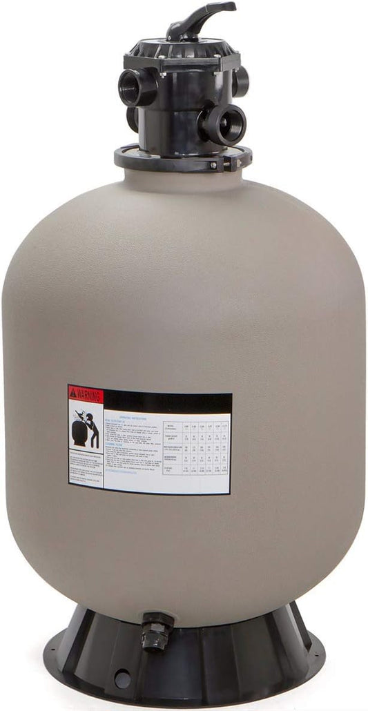 XtremepowerUS 24" Above Inground Swimming Pool Sand Filter System 7-Way Multi-Port Valve Pool Filter up to 29,400 Gallons with Stand