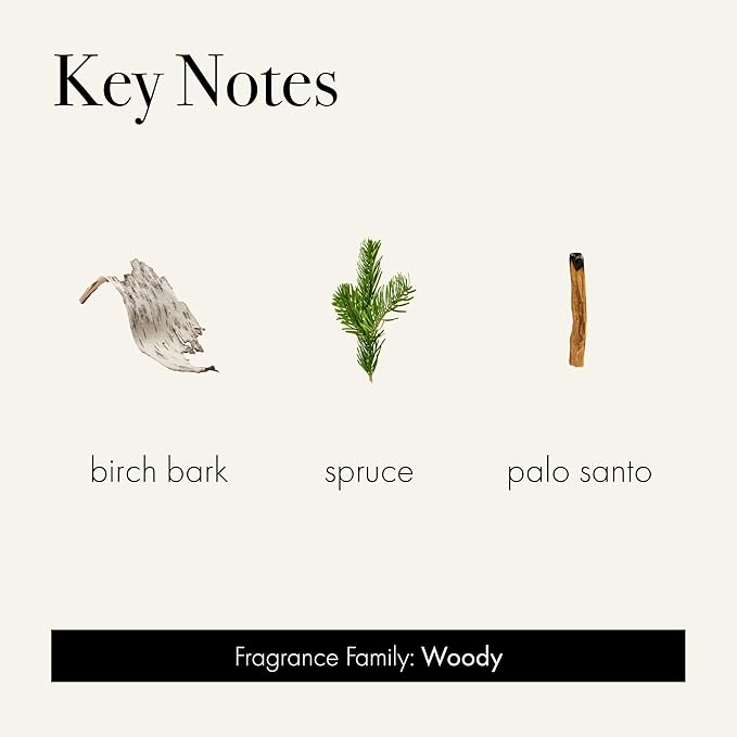 LAFCO New York Holiday Signature Candle, Woodland Spruce - 15.5 oz - 90-Hour Burn Time - Reusable, Hand Blown Glass Vessel - Made in The USA