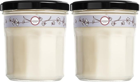 MRS. MEYER'S CLEAN DAY Lavender Soy Candle, Garden-Inspired Aromatherapy Homekeeping, 35 Hour Burn Time, Made with Essential Oils, 7.2 oz Large Glass Jar Candles (Pack of 2)