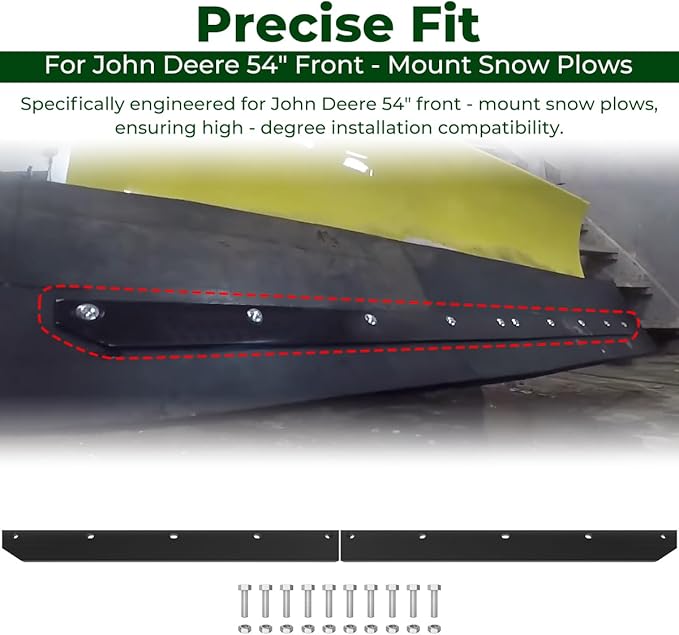 1/2" Poly Cutting Edge Scraper Bar- Replacement for John Deere 54" Front Mount Snow Blade Plow, Replaces for M75679