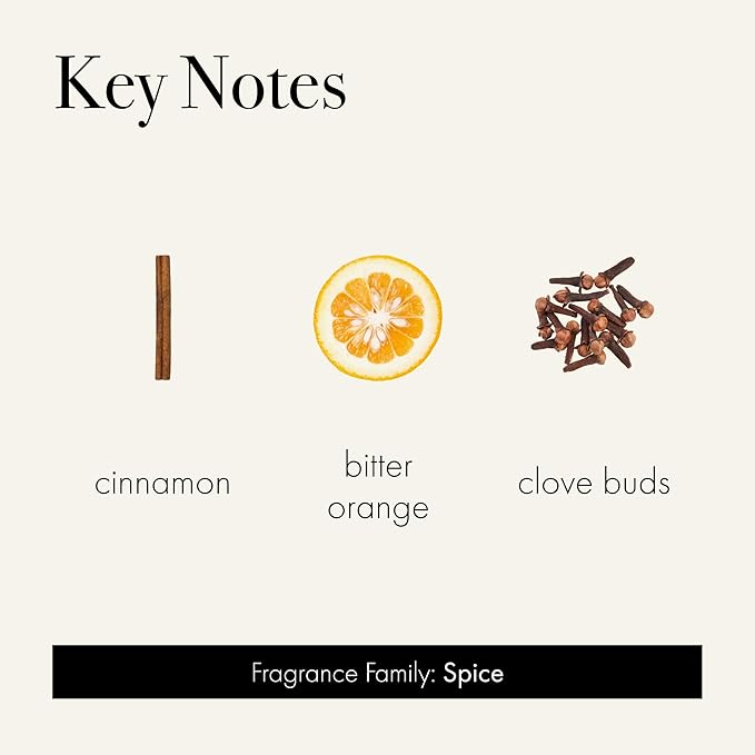 LAFCO New York Fall 3-Wick Candle, Spiced Pomander - 30 oz - 120-Hour Burn Time - Reusable, Hand Blown Glass Vessel - Made in The USA