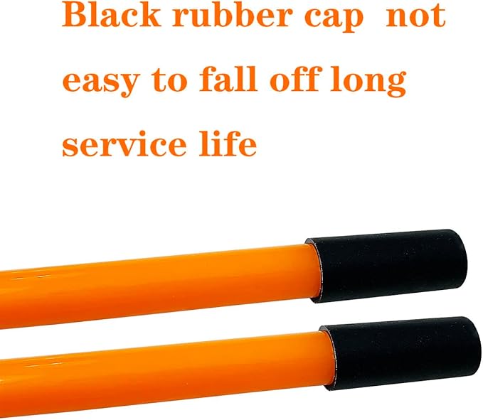 Orange 24" Snow Plow Markers Blade Guides 304 Stainless Steel Joint Never Break, Fit for Blizzard Boss SNO-Way Western Snowplows & Many More Pickup Truck SUV UTV ATV