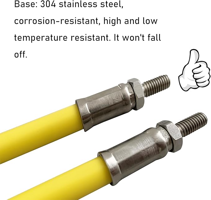 24''Yellow Snow Plow Blade Markers Guides Kit Vertical Stud Mount Striking Never Break Fit for Blizzard Boss SNO-Way Western Snowplows & Many More Pickup Truck SUV UTV ATV