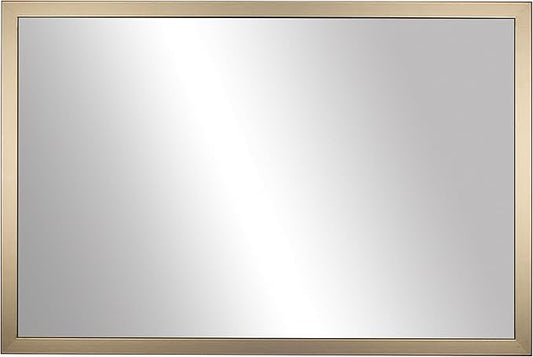 Frame My Mirror Gold Bathroom Mirror for Wall, 36" x 36" Champagne Bronze Bathroom Vanity Mirror, Made in USA, Hangs Horizontally or Vertically, Ellis Design