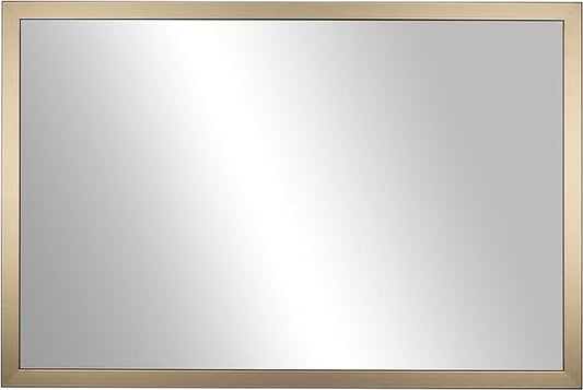 Frame My Mirror Gold Bathroom Mirror for Wall, 22" x 30" Champagne Bronze Bathroom Vanity Mirror, Made in USA, Hangs Horizontally or Vertically, Ellis Design