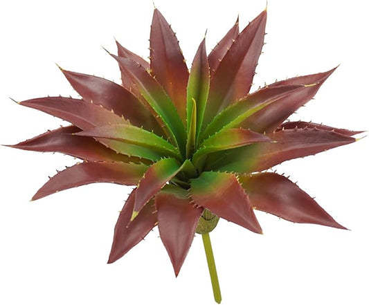 Agusbagli Succulents Plants Artificial, Large Fake Succulents Flowers Unpotted Real Touch Aloe Greenery Plants for Home Outdoor Wedding Floral Arrangement Red