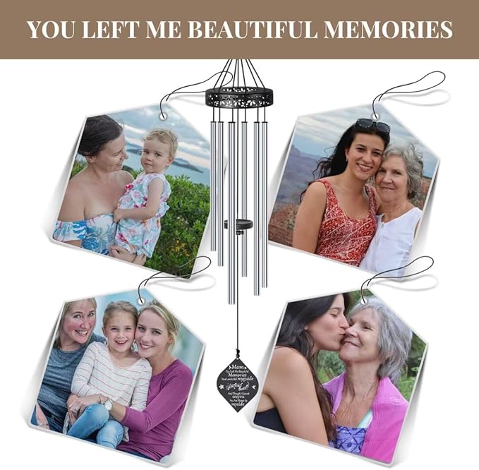 Memorial Gifts for Loss of Mom,32'' Sympathy Wind Chimes Gifts for Loss of Mother, Bereavement/Condolence/Remembrance Gift, Windchimes in Memory of Mom