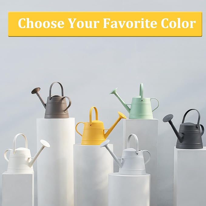 1 Gallon Watering Can for Plants, Watering Cans for Indoor&Outdoor Gardening, Water Can with Ergonomic Movable Handle (Green)