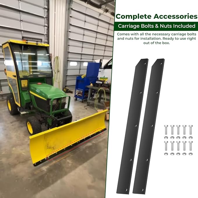 1/2" Poly Cutting Edge Scraper Bar- Replacement for John Deere 54" Front Mount Snow Blade Plow, Replaces for M75679