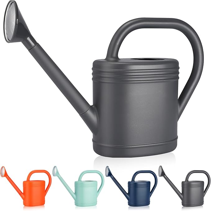 1 Gallon Watering Can for Indoor Plants, Garden Watering Cans for Outdoor Plant House Flower, Modern Plant Watering Can Large Long Spout with Sprinkler Head