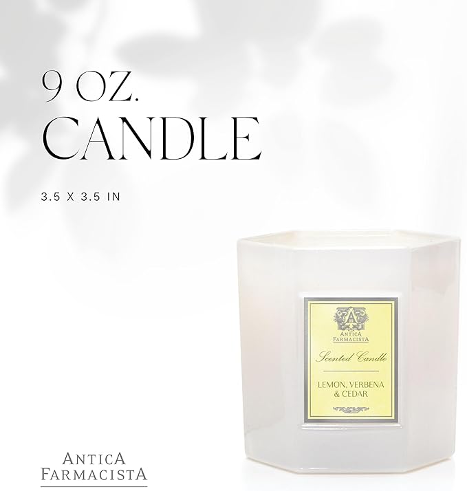Antica Farmacista Scented Candle, Lemon Verbena & Cedar, 9 Oz