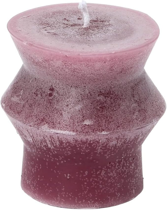 Creative Co-Op Unscented Totem Pillar, Pinot Candles, 3" L x 3" W x 3" H, Purple