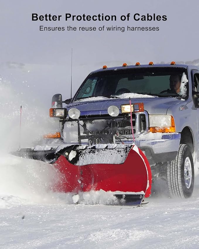 1 Pair Snow Plow Dust Cap Plug Cover Replace MSC05081 MSC03721 Fit for Boss HYD01684 HYD01690 Power Cable, Plow Connector Cover Kit