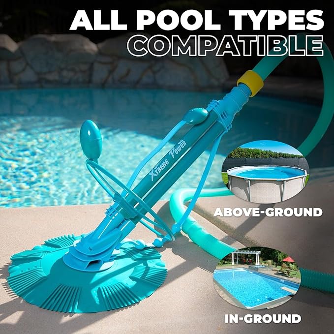 XtremepowerUS Automatic Pool Cleaner Vacuum-Generic Pool Cleaner High Flow with Hose Set Included