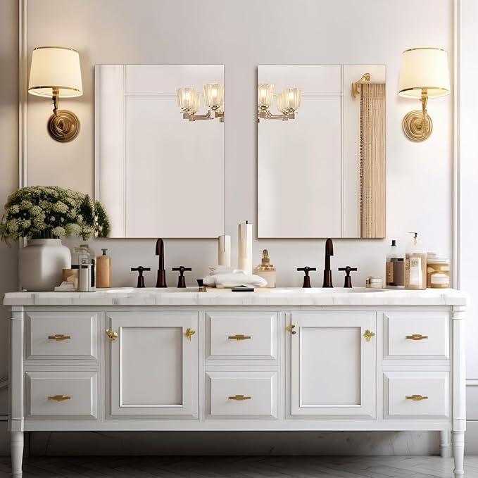 Mirrorons Bathroom Mirror 20"x 28", Bathroom Mirrors for Vanity, Bathroom Wall Mirror with Frameless Polished Edge for Bedroom, Living Room, Entryway, Shatterproof (Horizontal/Vertical)