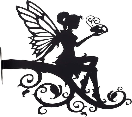 DOITOOL Decorative Hanging Plant Bracket, Fairy Hook Iron Bracket Outdoor Plant Hanger for Hanging Flower Pots Bird Feeder Lantern and Wind Chimes