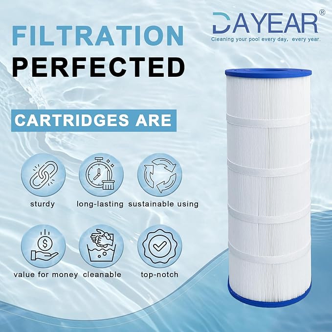 Pool Filter Cartridge Compatible with CS150, PJANCS150, CC1500, CCX1500RE, CC1500RE, X-S 150, C-8414, FC-0822, FC-1287, PWWCT150, R0462300, 150 Sq. Ft Pool Filter, 1 Pack