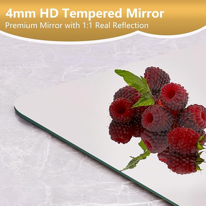 Mirrorons 72 x 36 Frameless Bathroom Mirror, Rounded Corner Bathroom Vanity Mirror, Modern Wall Mounted Vanity Mirror for Living Room, Bedroom, Entryway (Horizontal/Vertical)