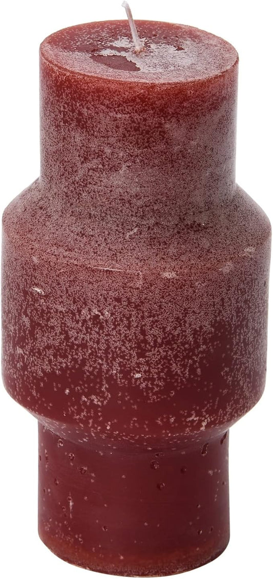 Creative Co-Op Unscented Totem Pillar, Cabernet Candles, 3" L x 3" W x 6" H, Purple