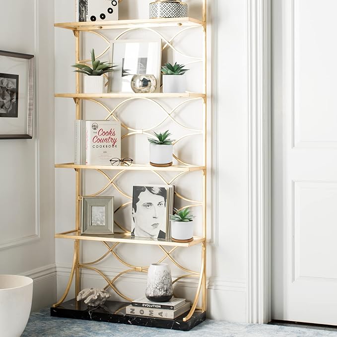 Hopewood Succulent Plants Artificial - Faux Agave Succulent Plant in Ceramic Pots with Bamboo Tray for Office Desk Living Room Decor(5.9inch)