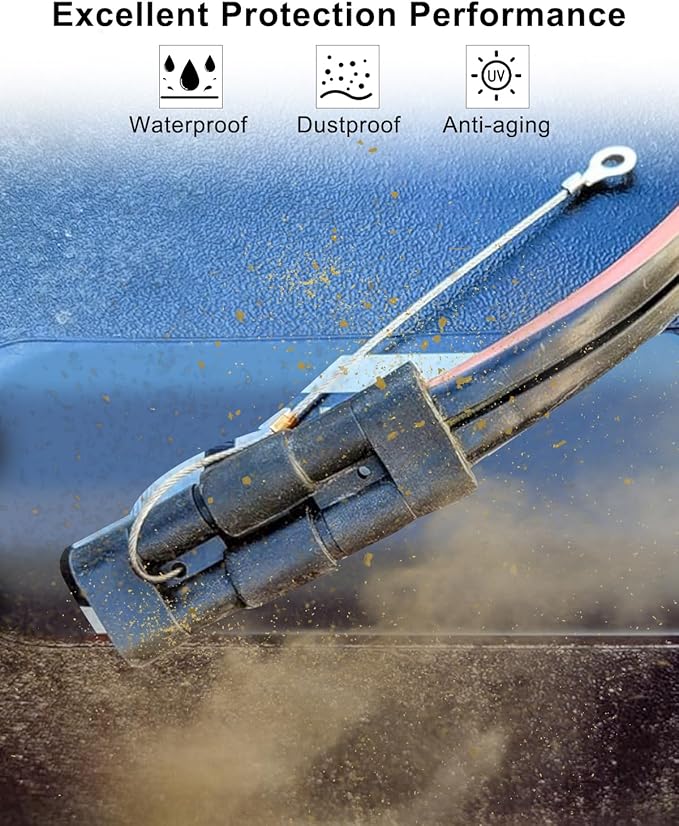 1 Pair Snow Plow Dust Cap Plug Cover Replace MSC05081 MSC03721 Fit for Boss HYD01684 HYD01690 Power Cable, Plow Connector Cover Kit