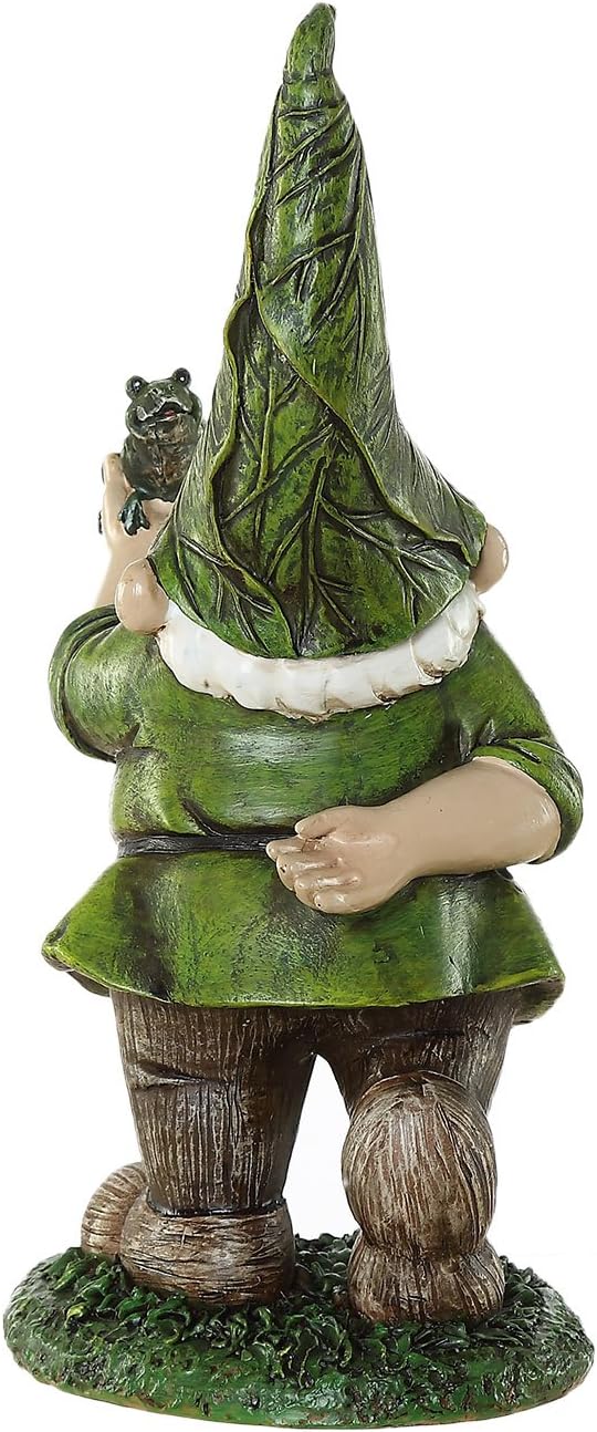 Topadorn Resin Gnome Statue - Outdoor Garden Decorative Frog Statuary