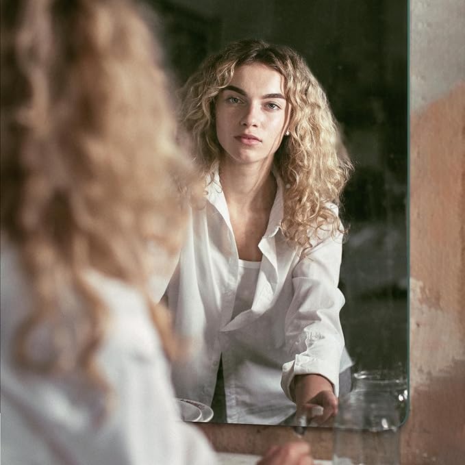 Mirrorons 72 x 36 Frameless Bathroom Mirror, Rounded Corner Bathroom Vanity Mirror, Modern Wall Mounted Vanity Mirror for Living Room, Bedroom, Entryway (Horizontal/Vertical)