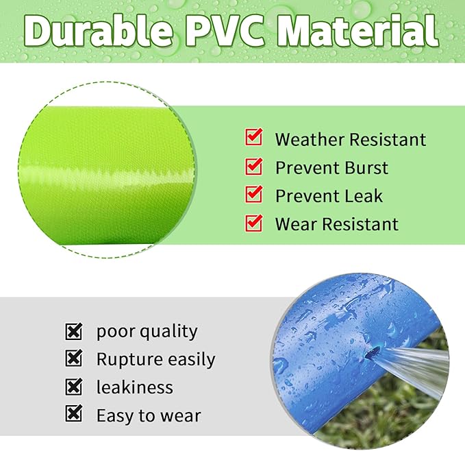 Boltigen 1-1/2'' Pool Backwash Hose, 100 Feet Heavy Duty PVC Pool Drain Hose with Clamps, Lay Flat Water Discharge Filter Pump Hose for Swimming pools, High Pressure Pool Pump Hose