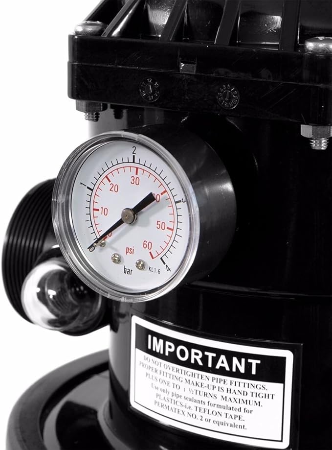 XtremepowerUS 19" Above Inground Swimming Pool Sand Filter System 7-Way Multi-Port Valve Pool Filter up to 24,000 Gallons with Stand