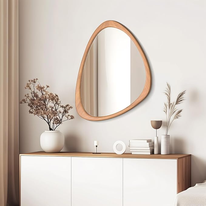 WallBeyond Asymmetrical Mirror, Irregular Wall Mirror for Bathroom, Wall Mirrors Decorative for Bedroom Living Room Entryway Hall, Unique Wall Mirror 25" x 20"