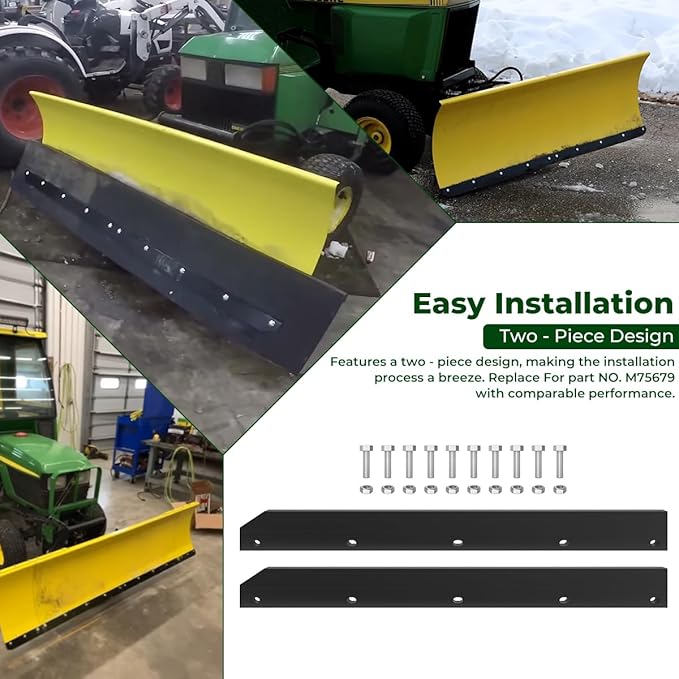 1/2" Poly Cutting Edge Scraper Bar- Replacement for John Deere 54" Front Mount Snow Blade Plow, Replaces for M75679