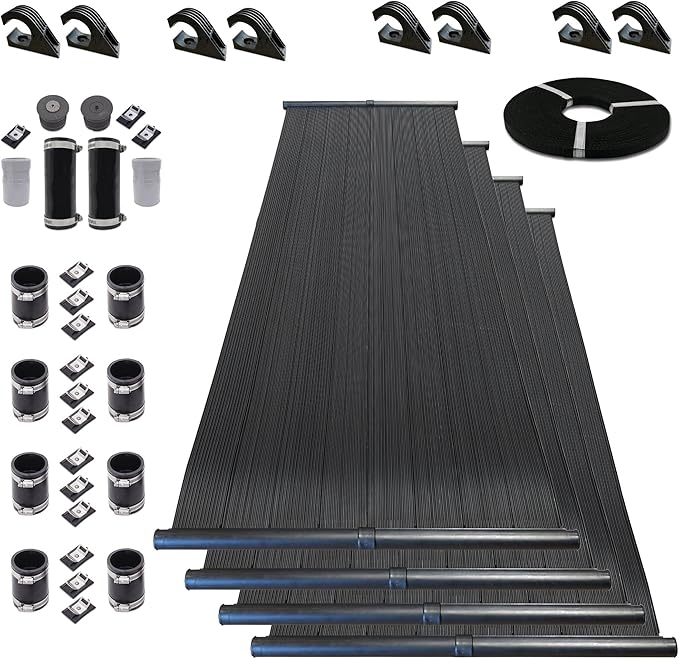 Highest Performing Design - DIY Solar Pool Heater Kit - 15-20 Year Life Expectancy (4-4x8 / 2" I.D. Header)