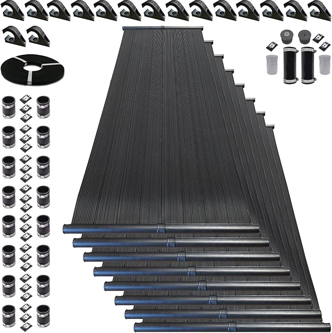 Highest Performing Design - DIY Solar Pool Heater Kit - 15-20 Year Life Expectancy (8-4x12 / 2" I.D. Header)