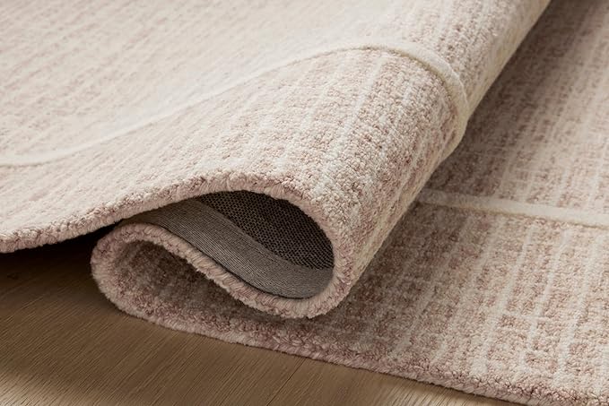 Loloi Chris Loves Julia Briggs Collection, Blush & Ivory, 2'-0" x 5'-0" Accent Rug – Minimal Gritted Design Area Rugs for Living Room Bedroom Entryway & Hallway No Shed High Traffic Home Decor Rug