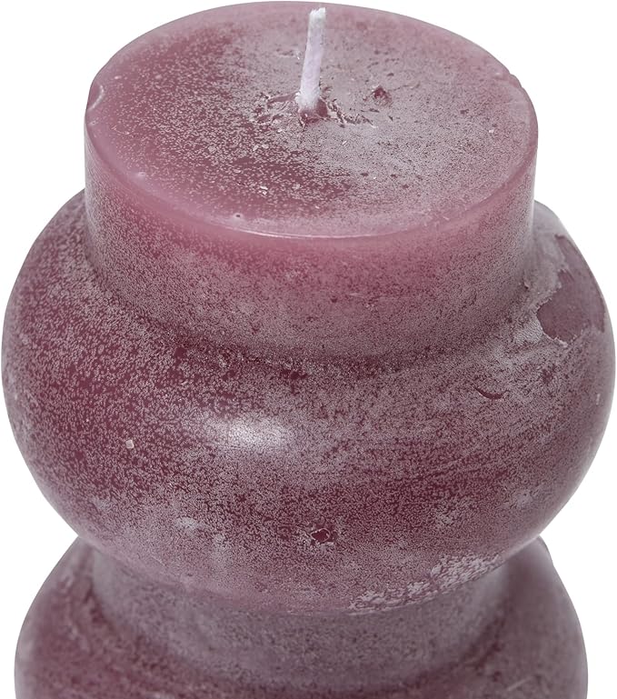 Creative Co-Op Unscented Totem Pillar, Pinot Candles, 3" L x 3" W x 9" H, Purple